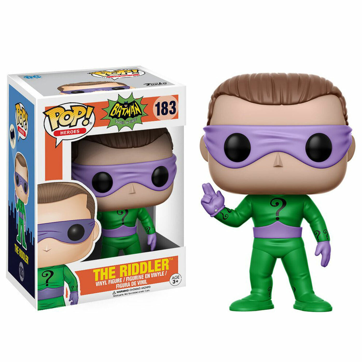 Funko DC 1966 TV Series POP! Heroes The Riddler Vinyl Figure #183 [Wearing Mask, Regular Version]